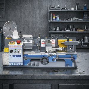 Tour horizontal manuel FERVI TORNIO PARALLELO-0716S robuste, entre-axes 350 mm, diamètre max. 170 mm, moteur 200-2500 tr/min - Product Image 3