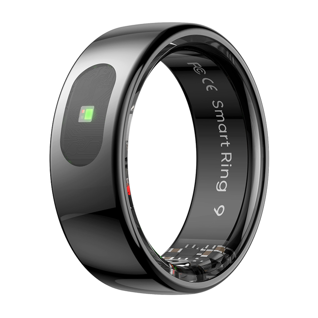 TKYUAN Smart Ring Touch Gesture Control Message Reminder Skin Temperature Health Fitness Tracker 5ATM Waterproof Smart Ring