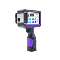 Machine portative de codage de date d'expiration Codeur de date à jet d'encre Impression semi-automatique de bouteilles Imprimante à jet d'encre thermique Poignée violette