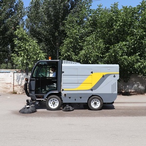 Balayeuse de voirie électrique à quatre roues avec aspiration haute pression, balayeuse de <span class=keywords><strong>sol</strong></span>, <span class=keywords><strong>balai</strong></span> motorisé, alimentée par batterie, bac à poussière de 240 L - Product Image 4