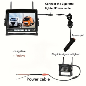 Wireless Backup <b>Camera</b> System Night Vision 7 Inch Reversing Monitoring MDVR Recorder IP67 for Truck Wireless-7-x38 Wireless Back - Product Image 6