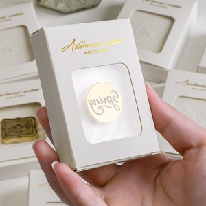 Coffret Cadeau Rectangulaire en Cuivre pour Tampons à Cire Personnalisés – Boîte de Rangement Décorative pour Bureau - Product Image 4