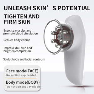 Appareil de beauté rechargeable 2 en 1 pour le visage et le corps, masseur à ventouses 1800 mAh avec 2 ventouses pour le soin de la <span class=keywords><strong>cellulite</strong></span> - Product Image 5