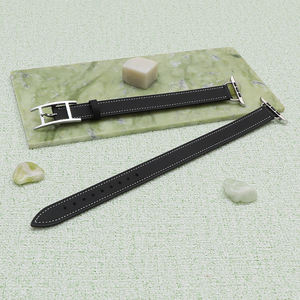 Pulsera de doble envoltura para <span class=keywords><strong>Apple</strong></span> <span class=keywords><strong>Watch</strong></span> Series 9 <span class=keywords><strong>Correas</strong></span> 45mm 44mm 42mm <span class=keywords><strong>41mm</strong></span> Cuero genuino 14mm Correa H Band para Hermes - Product Image 6