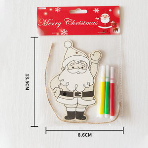 Kit de artesanías de madera a color para niños, decoraciones colgantes y macetas de pintura, arte de madera y carteles de pared, artesanías en madera para niños - Product Image 3