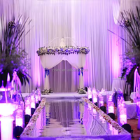 Tapis de mariage effet miroir, tapis de sol réfléchissant, tapis épais de 0,2 mm, chemin de table de mariage effet miroir pour décorations de fête intérieure/extérieure