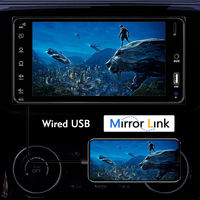 Layar Sentuh Mobil 7 Inci Wireless CarPlay Android Auto, Kamera Mundur, Radio MP5, Video Multimedia, Pemutar Mobil untuk Toyota