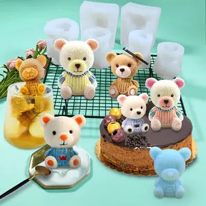 Grote Teddybeer 3 D Food Grade Silicone Ice Cube Mold Ice Mallen Whisky Ijs Maker