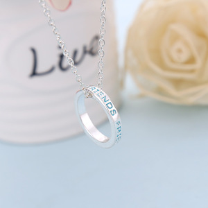 Collares de Joyería Fina con Colgante de Anillo con Letras Grabadas de la Serie Best Friends, 3 Piezas, Gran <span class=keywords><strong>Venta</strong></span>, para Mujer - Product Image 3