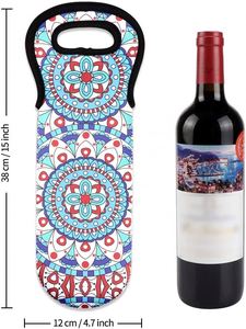 Wine Carrier Tote Bags for 750ml Red/White Wine Bottles, Insulated Neoprene Wine Bottle Cooler Bag - Product Image 6