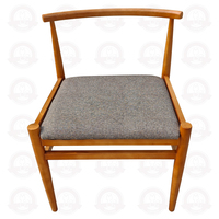 Silla de Comedor Estilo Japonés, Estructura de Madera Maciza, Asiento Acolchado Cómodo, Muebles para el Hogar