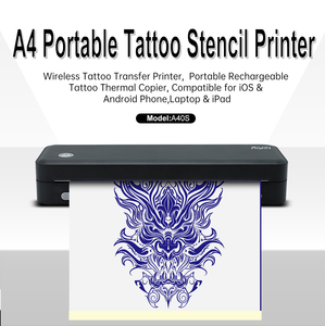 Xách tay 8-inch A4 nhiệt Tattoo Stencil máy in không có mực mini không dây di động tạm thời Tatoo Máy in ảnh in ấn - Product Image 6