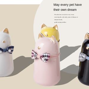 現代的な防湿セラミックペット火葬骨壺 密閉型猫骨壺 毛髪保管タンク ペットアフターケアスタイル棺 メモリアル - Product Image 2