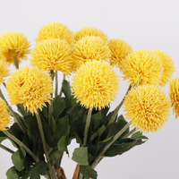 Bouquet de boules d'oignon de fleurs en plastique artificielles pour la décoration de la maison et du mariage Bouquet de fleurs de pissenlit en plastique Boule d'oignon artificielle