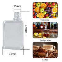 Cahier PETG transparent en plastique personnalisé portable mémo plat d'alcool boisson de jus de fruits bouteille d'eau liquide avec bouchon