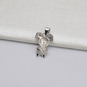 S925 Silver Female <b>Pendant</b> with Zodiac Pig Design DIY <b>Pearl</b> 8-9 Accessories Tray 601 Crystal <b>Charms</b> & <b>Pendants</b> - Product Image 1