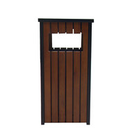 Mobilier d'extérieur unique en bois poubelle poubelle peut extérieur jardin rue recycler poubelle publique poubelle commerciale