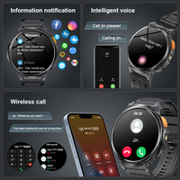 Reloj Inteligente LIGE BWK66 (10 Días de Batería) para Hombre, Contesta Llamadas, Linterna LED, Música, Monitor de Actividad Física, Compatible con Android e iOS
