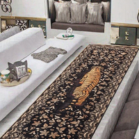 Karpet Motif Harimau Bulu Imitasi, Dapat Dicuci, Anti Selip, Lembut, Bulu Pendek, Gaya Boho, Ukuran 2x6 untuk Lorong, Dapur, Kamar Tidur, Kamar Mandi