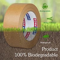 Ruban adhésif en papier kraft imprimé biodégradable avec logo personnalisé, pour emballages cadeaux et produits faits main, emballage esthétique