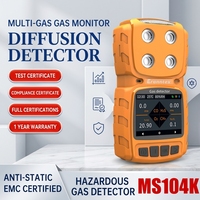 Alat Analisa Gas C2H6S2 dengan Alarm Jatuh, Tahan Air IP66, 4-in-1 Akurasi Tinggi, LCD Warna 2.31" untuk Keamanan Pribadi