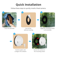 Caméra de sécurité Zemismart 4MP HD à fixation sur fenêtre, vision nocturne couleur F1.0, WiFi 6, détection de mouvement humain, contrôle par application