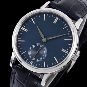 Reloj Mecánico de Alta Gama para Hombre, Correa de Cuero Negra de Primera Calidad, Esfera Azul Luminosa, Resistente al Agua, con Reserva de Energía y Cristal de Zafiro, en Oferta - Product Image 2