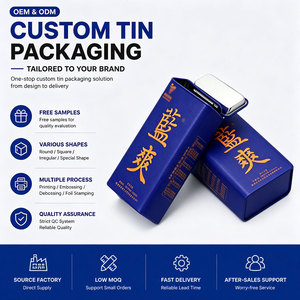 Muestra Gratuita de Caja de Metal Personalizada con Tapa Abatible para Dulces, Latas Pequeñas con Tapa para Chicles, Té, Bocadillos, Envases de Regalo - Product Image 1