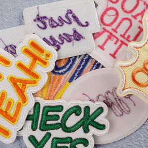 Fer sur broderie mots anglais colorés <span class=keywords><strong>Nice</strong></span> Yes Oops Patch pour enfants vêtements chapeau décoration cadeau - Product Image 2