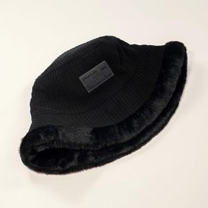 ChokoLids Reversible Fur Bucket <b>Hat</b> <b>Corduroy</b> Faux Fur Unisex Winter <b>Hat</b> Casual Wear - Product Image 3