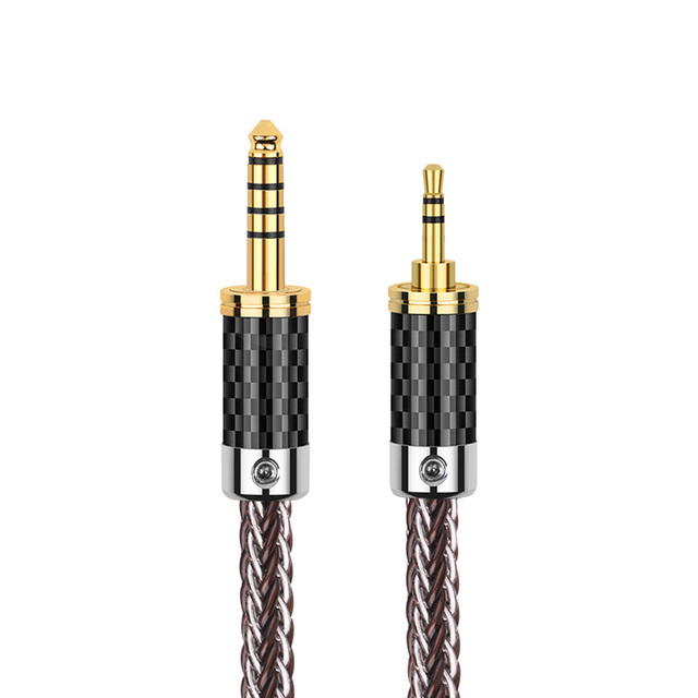A2 Hifi 3.5 TRS to 4.4 Aux Cable Stereo Pure Copper+Silver Plated Audio Cable Car AUX Wire Cable 3.5mm Male to 4.4mm 5pole Male