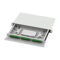 SC tipe 1U 24 Port UPC dipoles optik serat Panel Patch LC FTTX jaringan ODF telekomunikasi Model FTTH Splitter Fiber Optic peralatan