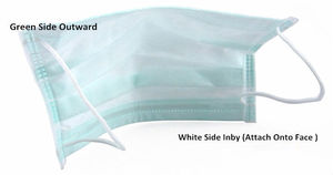 En14683 và ASTM f2100 bác sĩ thoáng khí không dệt dùng một lần che miệng sử dụng một lần mặt nạ y tế chống vi khuẩn đầy màu sắc - Product Image 2