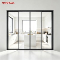 Fenêtre à battant en aluminium à cadre étroit, design moderne à rupture de pont thermique pour projets de construction d'appartements et de villas