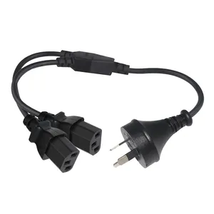 Custom Universal Interchangeable Australia Power King Electrical Extension AU Lamp 3 Pin to IEC C13 AC Power Cord with Plug