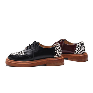 Pas cher Prix Imprimé Léopard <span class=keywords><strong>2020</strong></span> Printemps Nouvelles Filles En Gros Dames Chaussures Plates Oxford Noir Cuir <span class=keywords><strong>Bordeaux</strong></span> Mocassin - Product Image 5