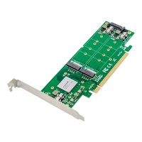 Kartu Ekspansi Penyimpanan SSD M.2 NVMe Empat Port PCIe 3.0 X16 ASM2824 Bersertifikasi ROHS Berbahan Logam Tersedia dalam Stok