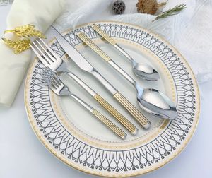 Gift <span class=keywords><strong>Set</strong></span> Talheres Talheres <span class=keywords><strong>Set</strong></span> Colheres e Garfos <span class=keywords><strong>Set</strong></span> Talheres Ouro Talheres Talheres para Casa - Product Image 1