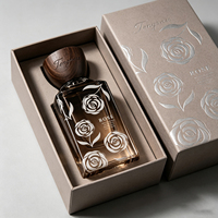 Vente en gros de flacons de parfum carrés transparents de 30 ml et 50 ml, emballage de luxe vide pour parfum, flacon en verre avec boîte et sacs