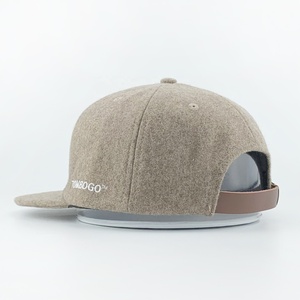 Dongguan Premium Hip Hop Designer berretto da Baseball a tesa piatta in lana cappello da Golf Snapback non strutturato nuovo stile con tasca a basso profilo - Product Image 5