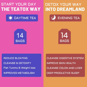 Thé de désintoxication rapide de 14 jours nettoyage du côlon supprimer les suppléments d'appétit sachet de thé mince gestion du poids thé de désintoxication pour les sachets de thé pyramide - Product Image 5