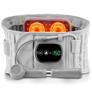 Ceinture de massage lombaire chauffante et vibrante, gonflable, rechargeable par USB, pour la décompression du dos - Product Image 1