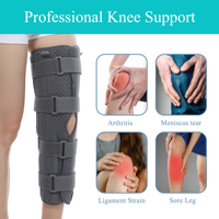 Orthèse de fixation articulaire du genou en tissu composite pour immobilisation des fractures du ménisque, pliable, certifiée CE, pour membre inférieur