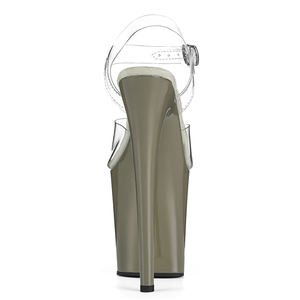 Stivali da donna con plateau in PVC trasparente, tacco 20 cm, punta aperta, cinturino alla caviglia, scarpe da sposa, <span class=keywords><strong>moda</strong></span> estiva per esterni - Product Image 4