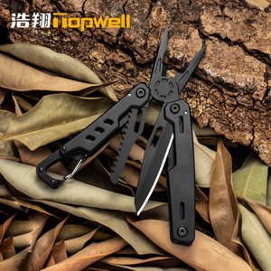 Alicates Multiherramienta Plegables de Acero Inoxidable con Mango de Aluminio, Borde Parcialmente Dentado de 158 mm, Multifunción para Campismo y Supervivencia al Aire Libre - Product Image 5