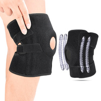 Genouillère de compression réglable en néoprène à style ouvert avec sangle anti-choc pour le soutien sportif lors des squats, saut à la corde, course à pied et cyclisme