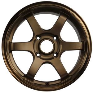 <span class=keywords><strong>Jantes</strong></span> de voiture de tourisme en alliage d'aluminium bronze sport de <span class=keywords><strong>16</strong></span> <span class=keywords><strong>pouces</strong></span>, forgées par rotation, avec rayons, aspect classique pour divers modèles de voitures - Product Image 1