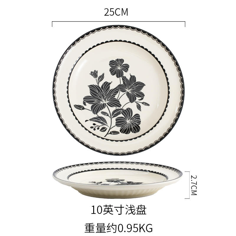 10 "shallow plate-perfume lily