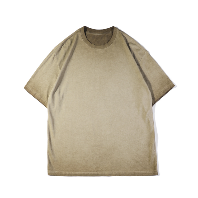 Distressed Acid Stone Wash Tee Washed Custom Print T-shirt