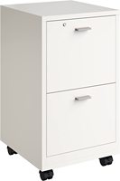 Armoire à 2 tiroirs en bois Vertical avec serrure, meuble de bureau Mobile à pied pour suspendre les fichiers